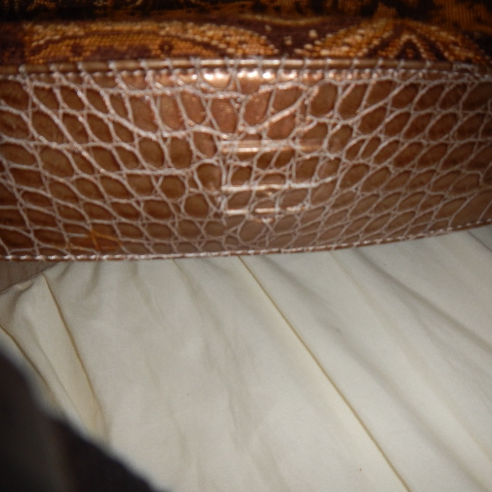 Kathy Van Zeeland Brown/Beige Brocade Hobo Bag - Picture 3 of 4